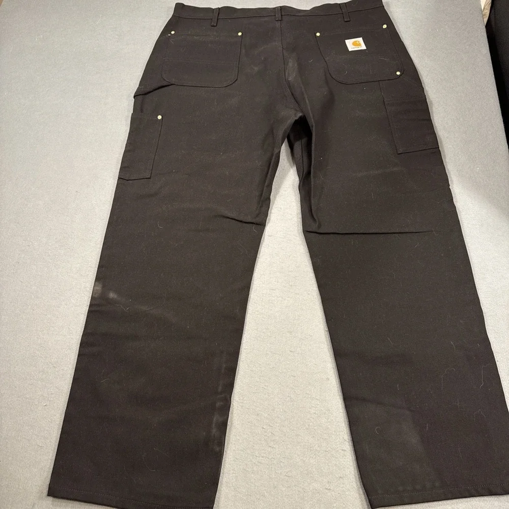 PANTS DOUBLE KNEE Carhartt B01 Mens 40x30 Black Loose Workwear Union MADE NWOT